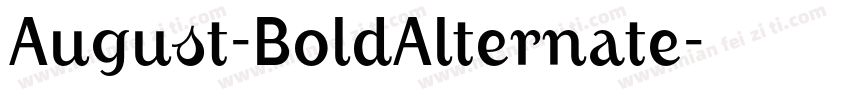 August-BoldAlternate字体转换