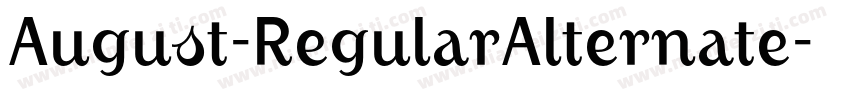 August-RegularAlternate字体转换