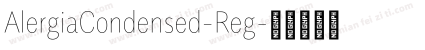 AlergiaCondensed-Reg字体转换