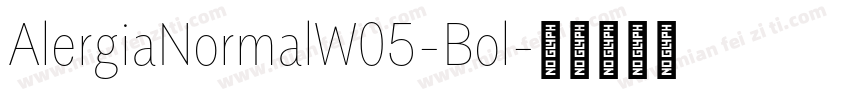 AlergiaNormalW05-Bol字体转换