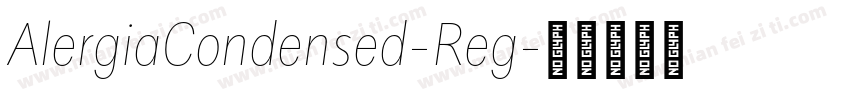 AlergiaCondensed-Reg字体转换