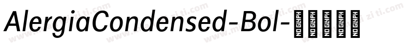 AlergiaCondensed-Bol字体转换