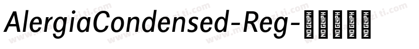 AlergiaCondensed-Reg字体转换