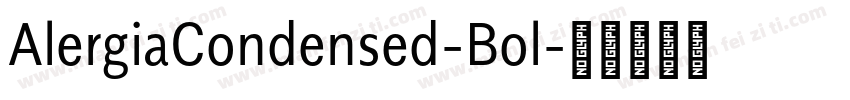 AlergiaCondensed-Bol字体转换