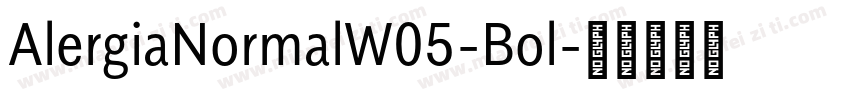 AlergiaNormalW05-Bol字体转换