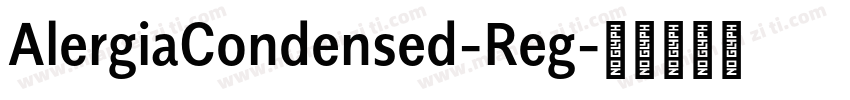 AlergiaCondensed-Reg字体转换