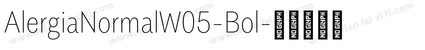 AlergiaNormalW05-Bol字体转换