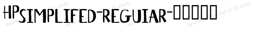 HPsimplifed-reguiar字体转换