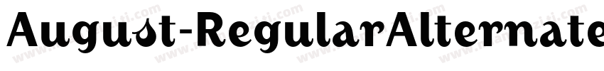 August-RegularAlternate字体转换