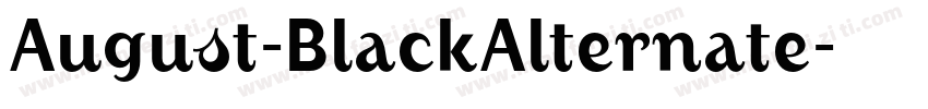 August-BlackAlternate字体转换