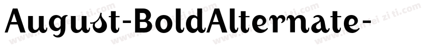 August-BoldAlternate字体转换