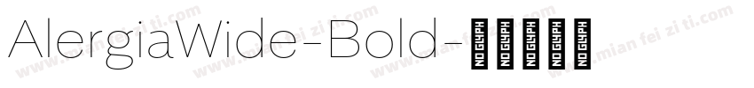 AlergiaWide-Bold字体转换