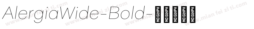 AlergiaWide-Bold字体转换