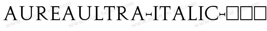 AureaUltra-Italic字体转换