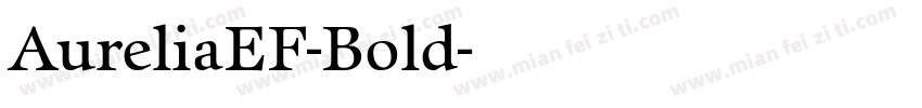 AureliaEF-Bold字体转换