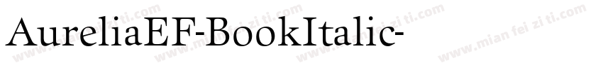 AureliaEF-BookItalic字体转换