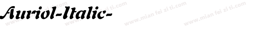 Auriol-Italic字体转换