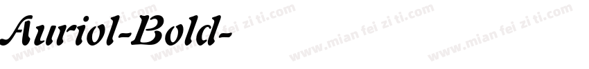 Auriol-Bold字体转换