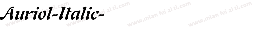 Auriol-Italic字体转换