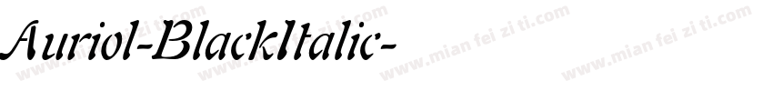 Auriol-BlackItalic字体转换
