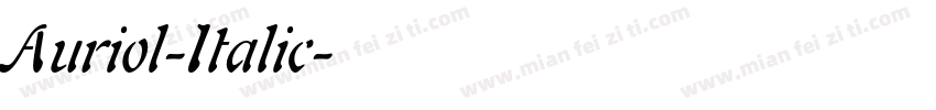 Auriol-Italic字体转换