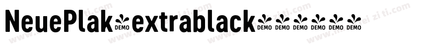 NeuePlak-extrablack字体转换