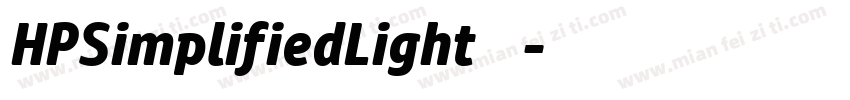 HPSimplifiedLight字体下载字体转换