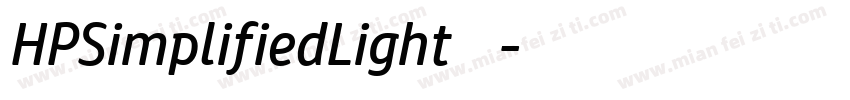 HPSimplifiedLight字体下载字体转换