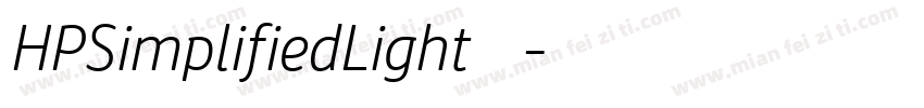 HPSimplifiedLight字体下载字体转换