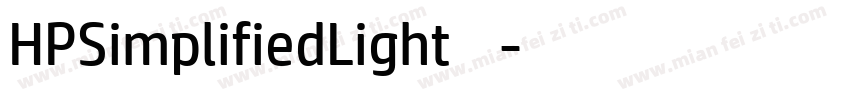 HPSimplifiedLight字体下载字体转换