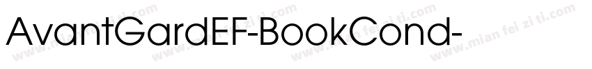 AvantGardEF-BookCond字体转换