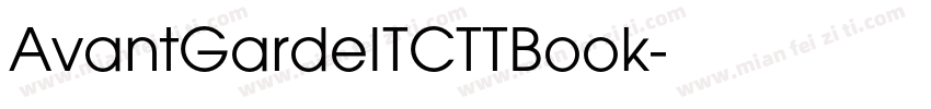 AvantGardeITCTTBook字体转换