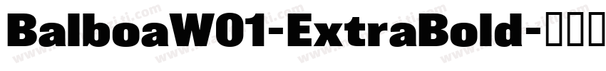 BalboaW01-ExtraBold字体转换
