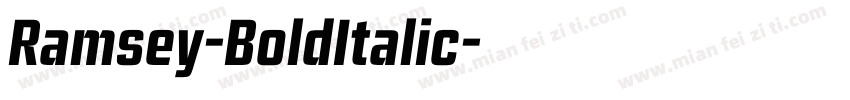 Ramsey-BoldItalic字体转换