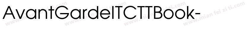 AvantGardeITCTTBook字体转换