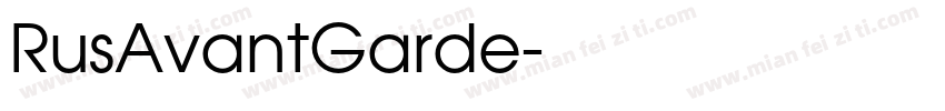 RusAvantGarde字体转换