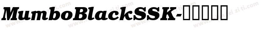 MumboBlackSSK字体转换