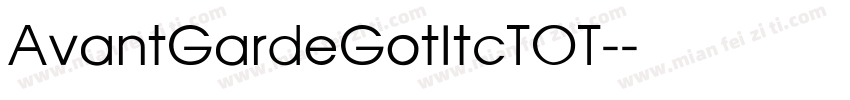 AvantGardeGotItcTOT-字体转换