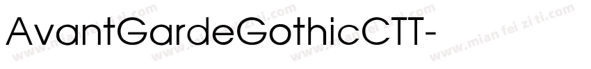 AvantGardeGothicCTT字体转换