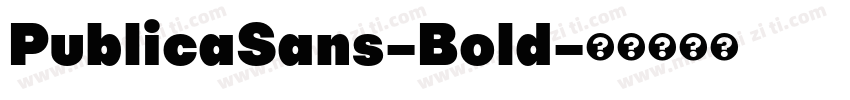 PublicaSans-Bold字体转换