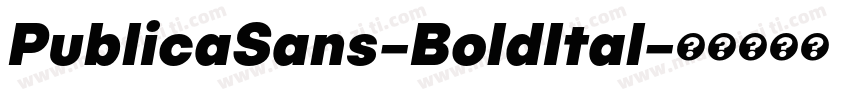 PublicaSans-BoldItal字体转换
