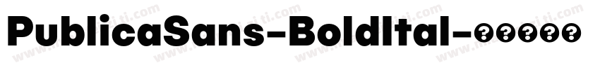 PublicaSans-BoldItal字体转换