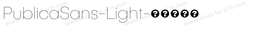PublicaSans-Light字体转换