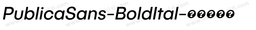 PublicaSans-BoldItal字体转换