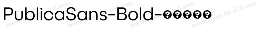PublicaSans-Bold字体转换