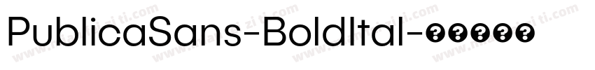 PublicaSans-BoldItal字体转换