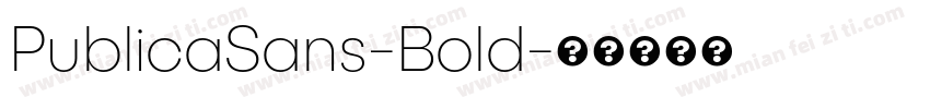PublicaSans-Bold字体转换