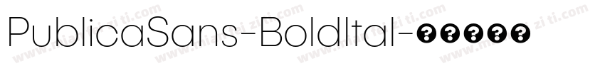PublicaSans-BoldItal字体转换