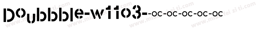 Doubbble-w11o3字体转换