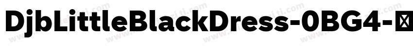 DjbLittleBlackDress-0BG4字体转换